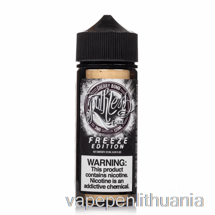 Vyšnių Bomba - Užšaldytas Leidimas - Negailestingi Garai - 120 Ml 0mg Vape Skystis